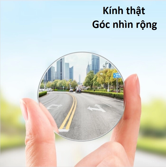 Bộ 02 gương cầu lồi chiếu hậu xóa điểm mù xe hơi 360 độ siêu mỏng Baseus